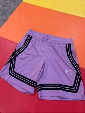 Nike Lavender Basketball Shorts with Black Trim